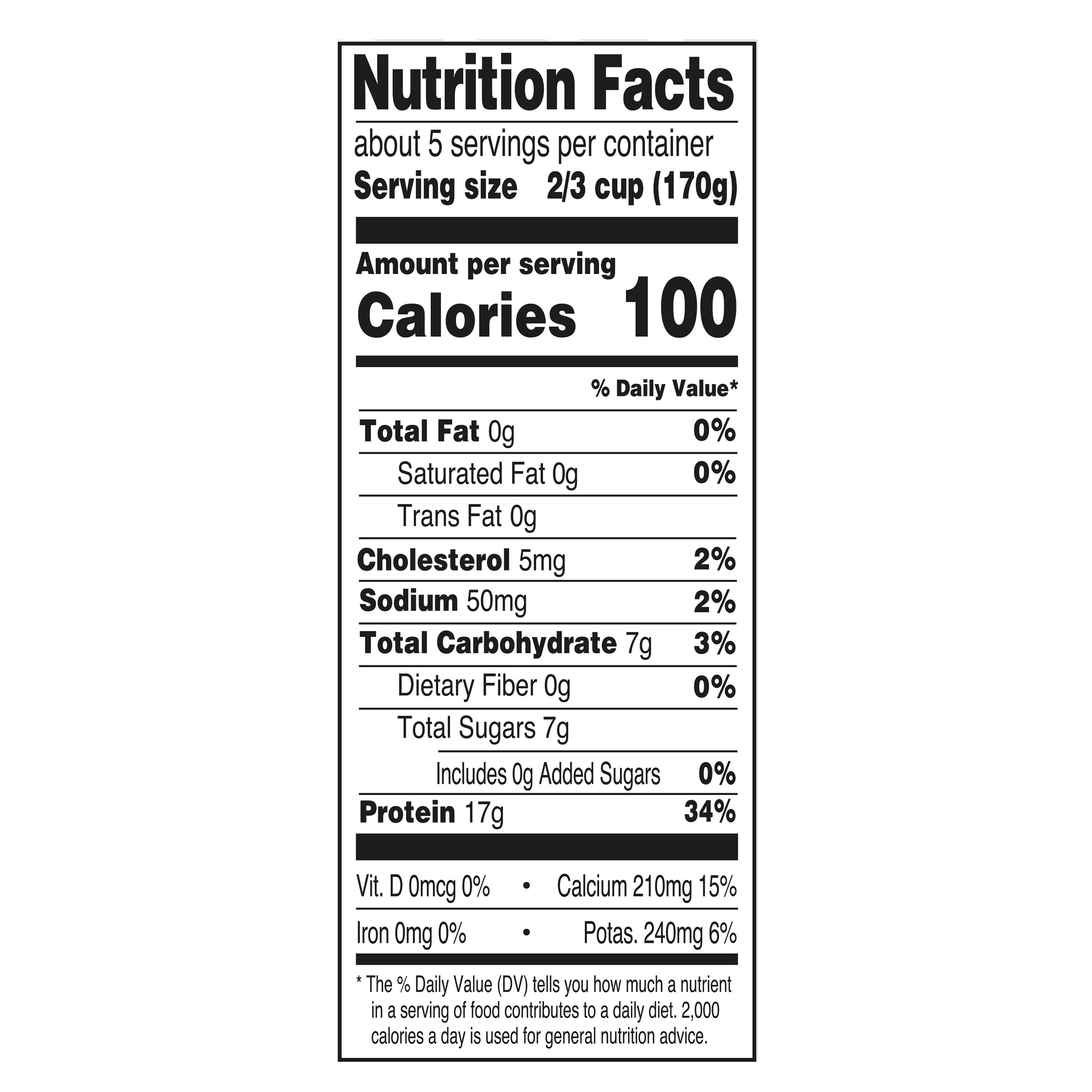Great Value Greek Plain Nonfat Yogurt, 32 oz, Tub