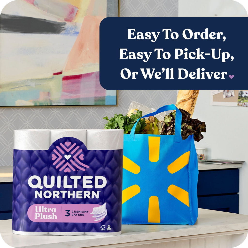Quilted Northern Ultra Plush 3-Ply Toilet Paper, 12 Mega Rolls, 255 Sheets per Roll