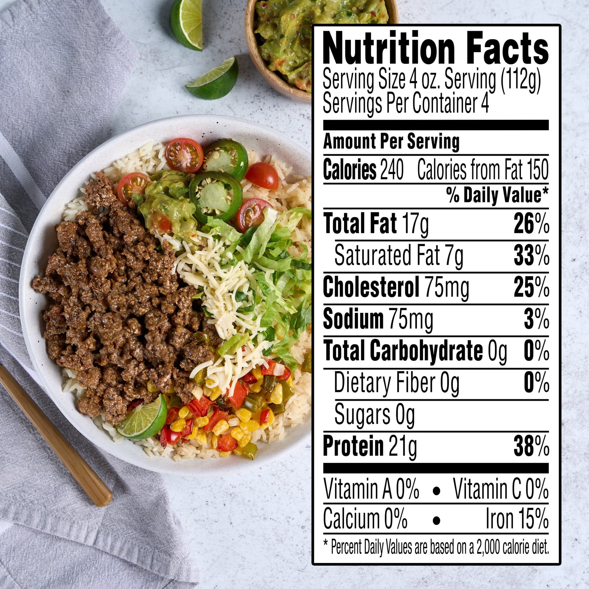 85% Lean/15% Fat Ground Beef, 1lb Roll, Frozen