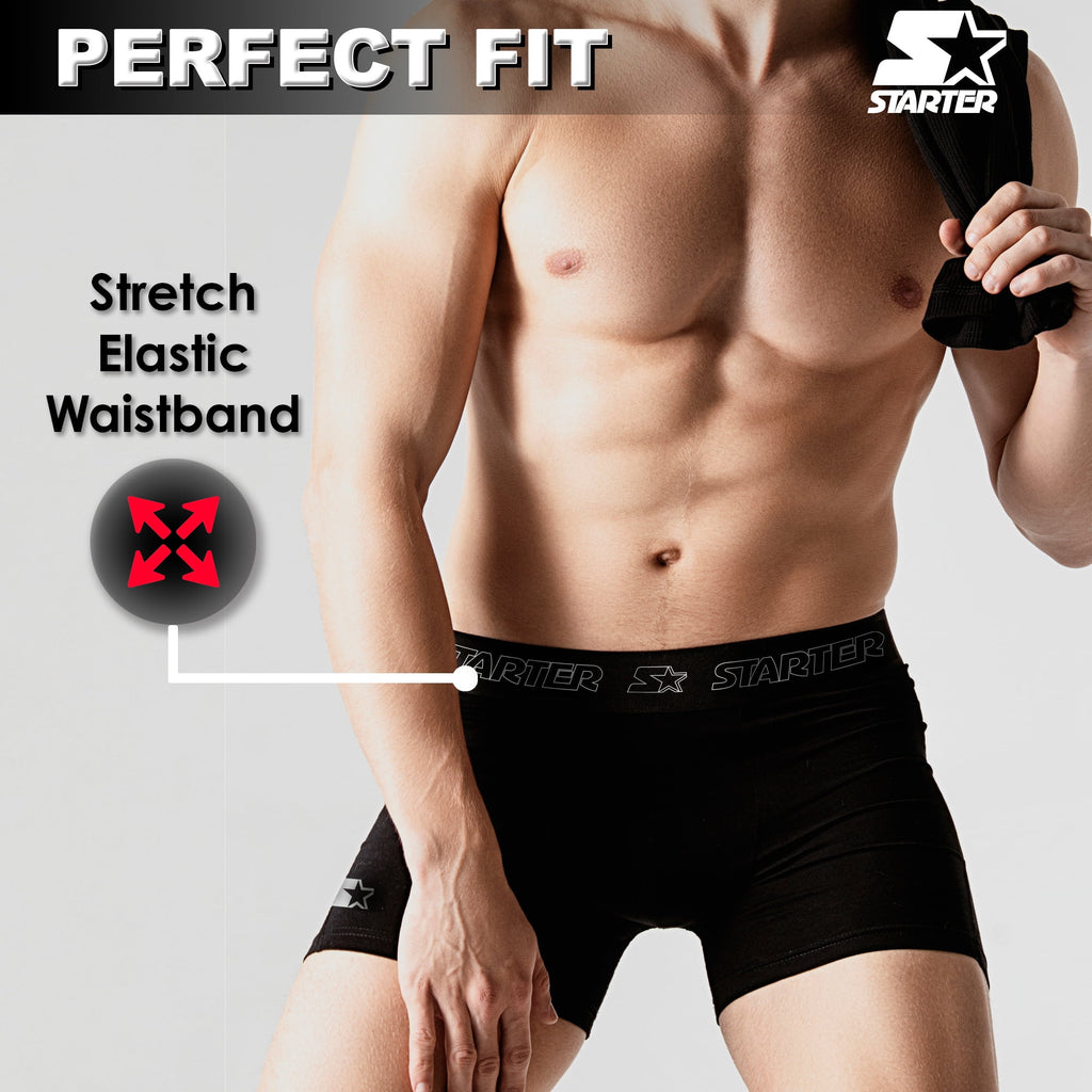 Starter Men's and Big Men’s Stretch Cotton Boxer Briefs, 6-Pack, Sizes S-5X