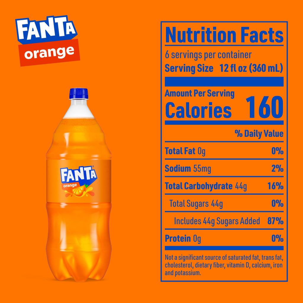 Fanta Orange Soda Pop Bottle, 2 Liter