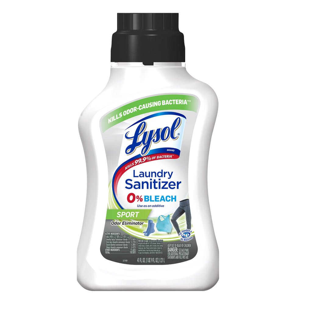 Lysol Tough Odor Eliminator Laundry Sanitizer Additive, 0% Bleach, Eliminates Odor Causing Bacteria, 41 fl oz