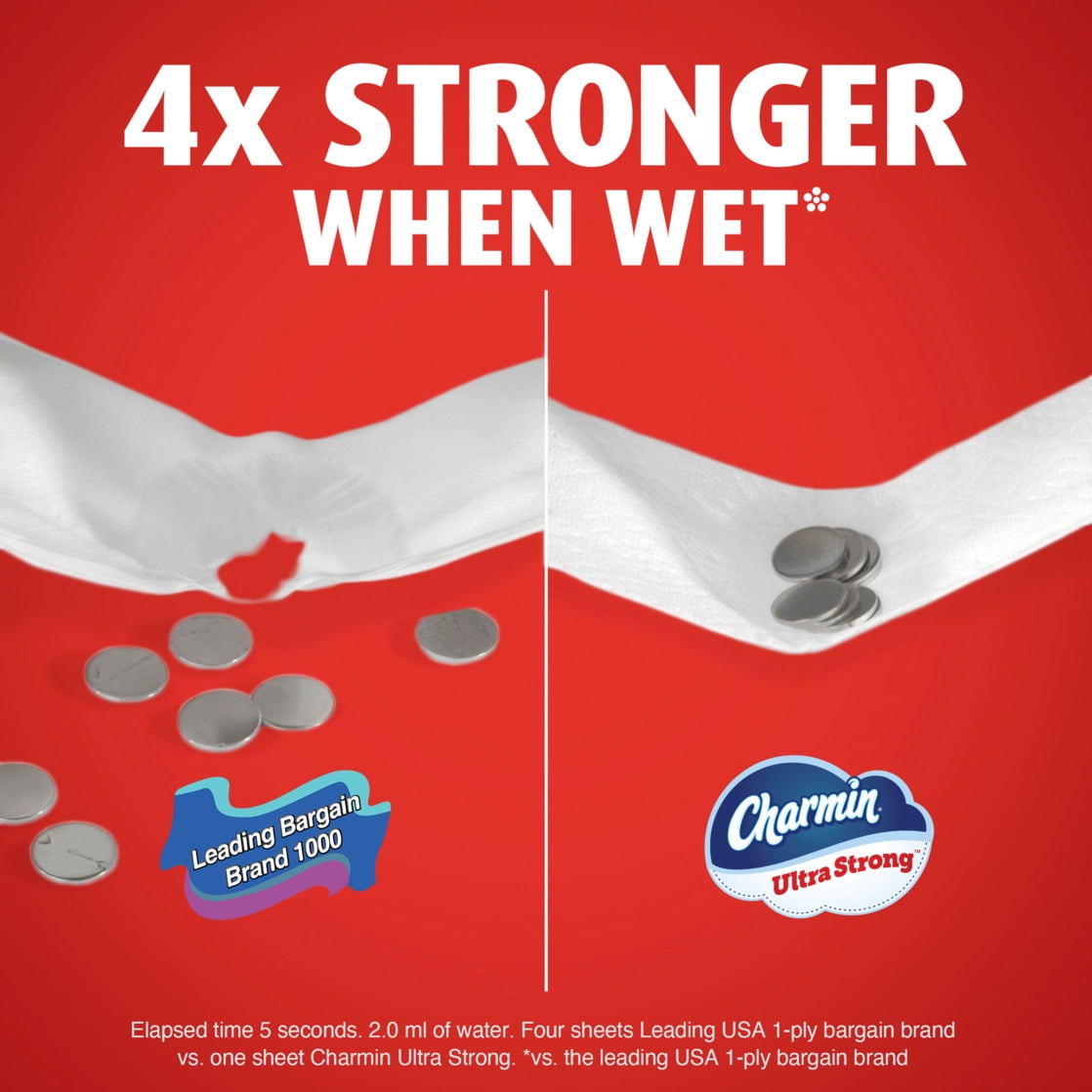 Charmin Ultra Strong Toilet Paper 24 Mega XL Rolls, 330 Sheets Per Roll