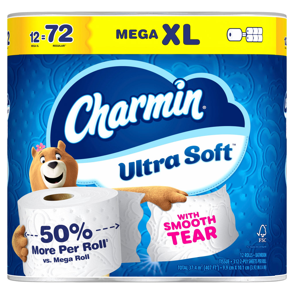 Charmin Toilet Paper Ultra Soft, 24 Mega XL Rolls