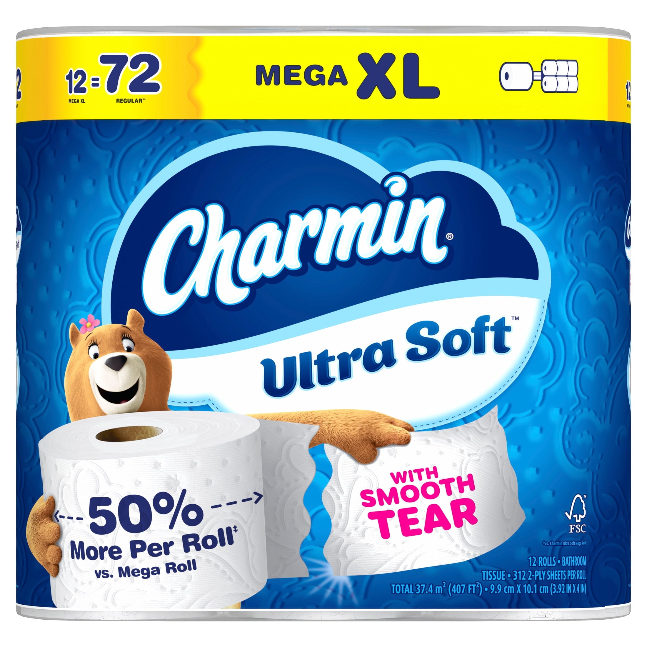 Charmin Toilet Paper Ultra Soft, 24 Mega XL Rolls