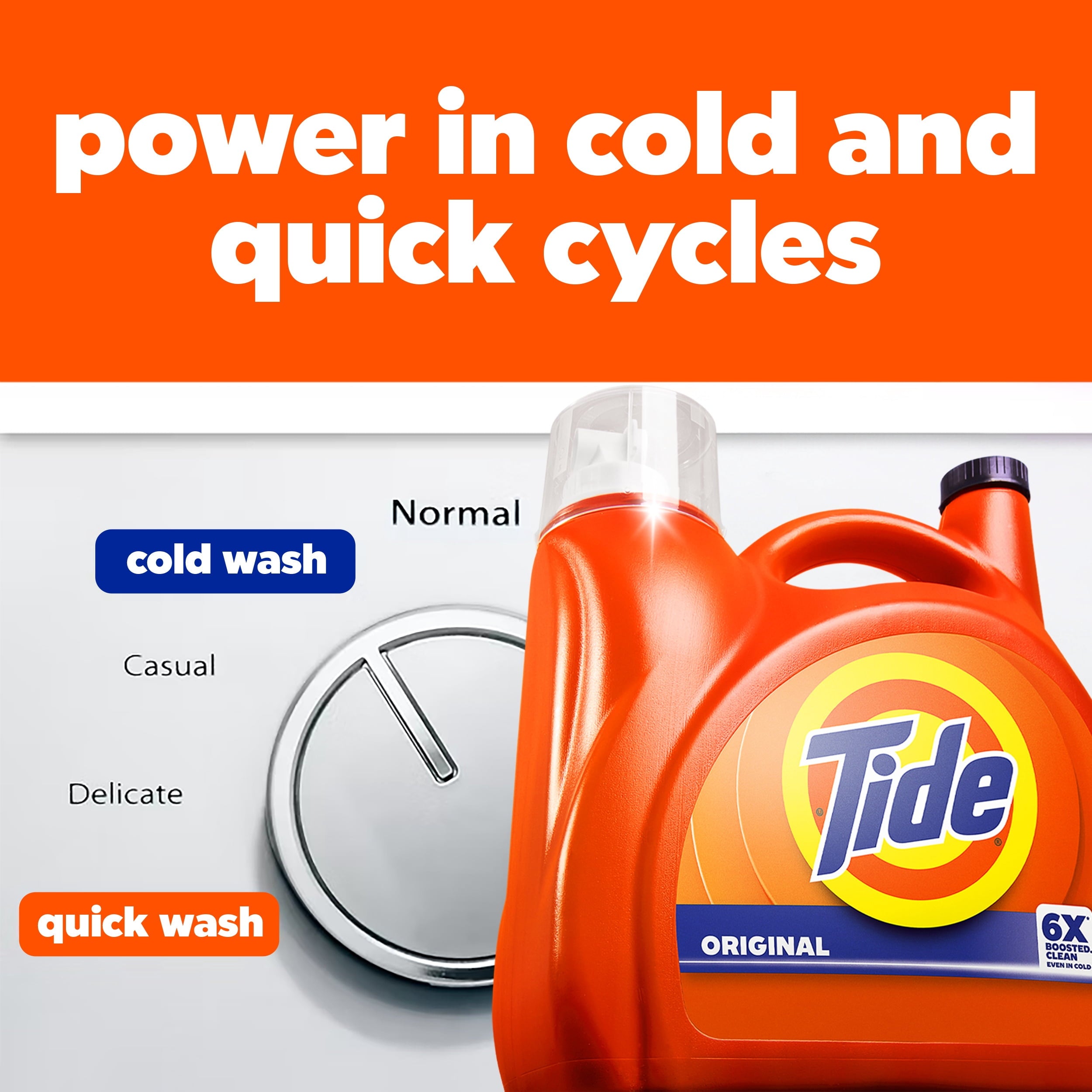 (2 pack) Tide Laundry Detergent Liquid with 6X Boosted Cleaning Power, Original Scent, 125 fl oz, 100 Loads