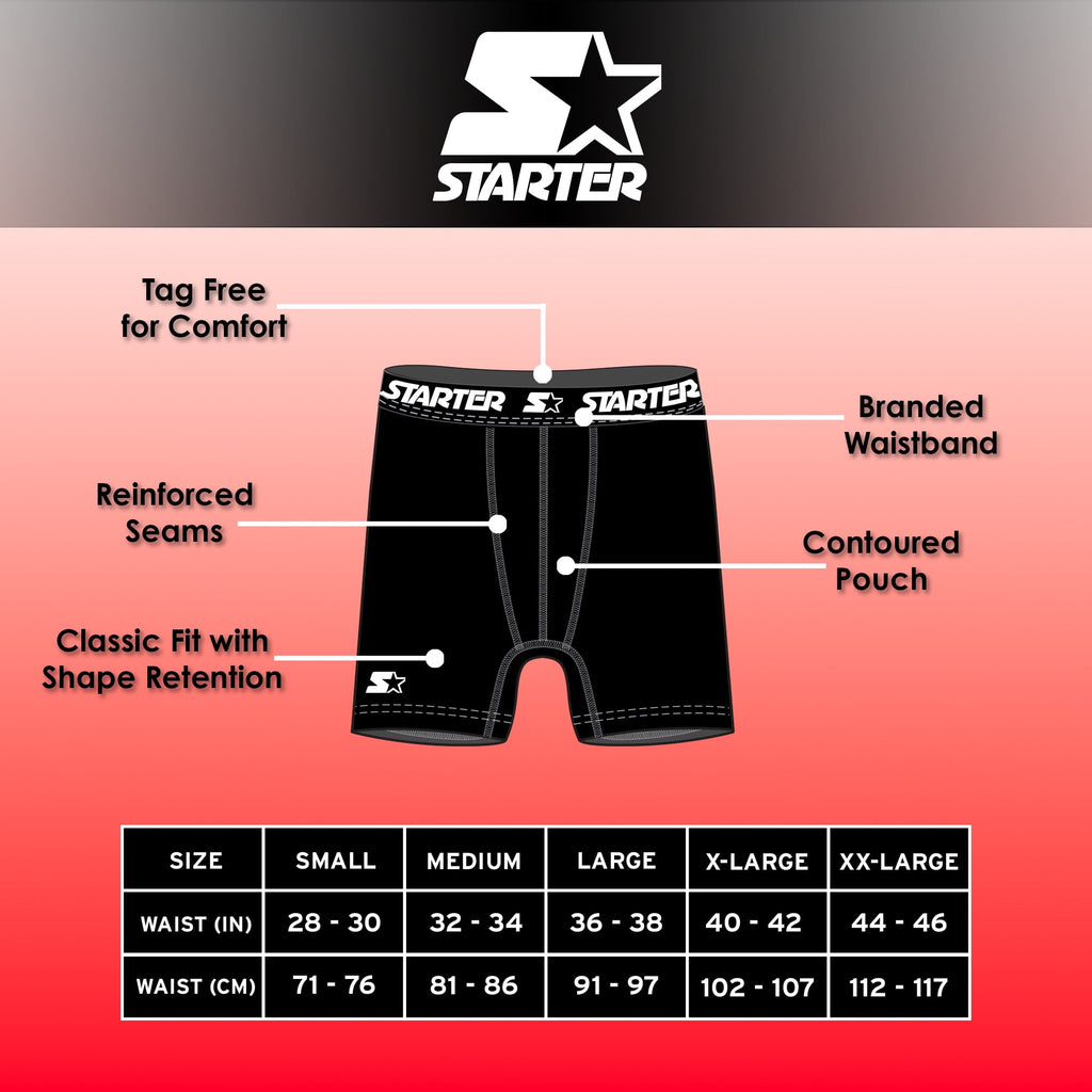 Starter Men's and Big Men’s Stretch Cotton Boxer Briefs, 6-Pack, Sizes S-5X