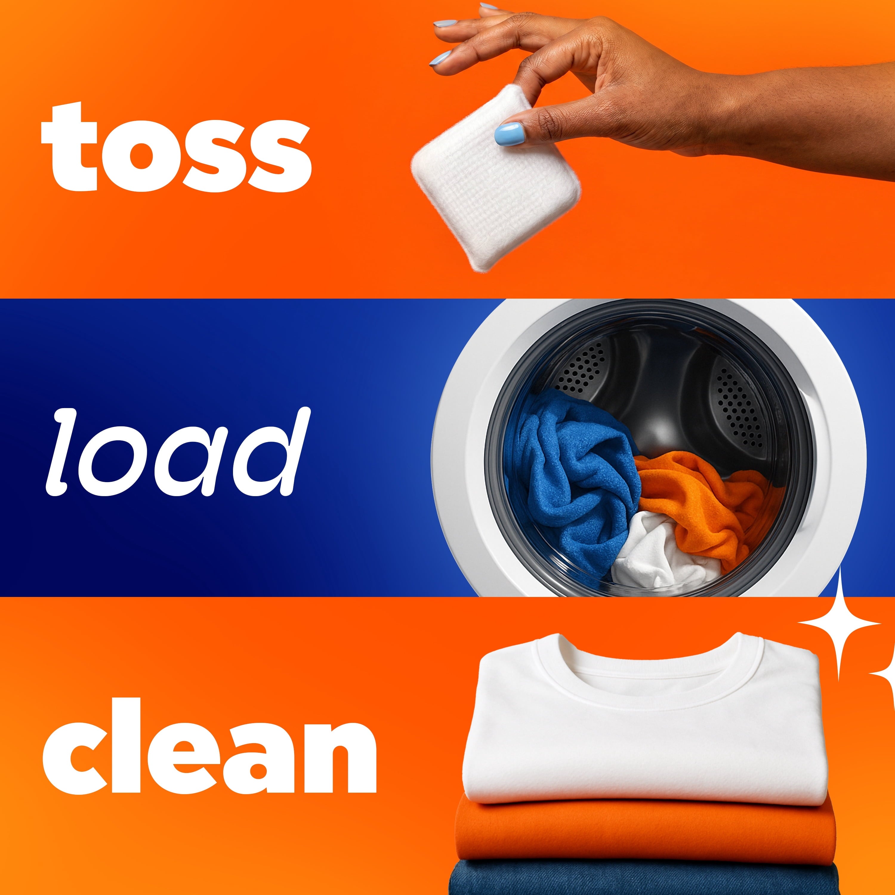 (4 pack) Tide Evo Laundry Detergent Tiles, 100% Concentrated, 6X Cleaning Power, Spring Blast Scent, 16 Count