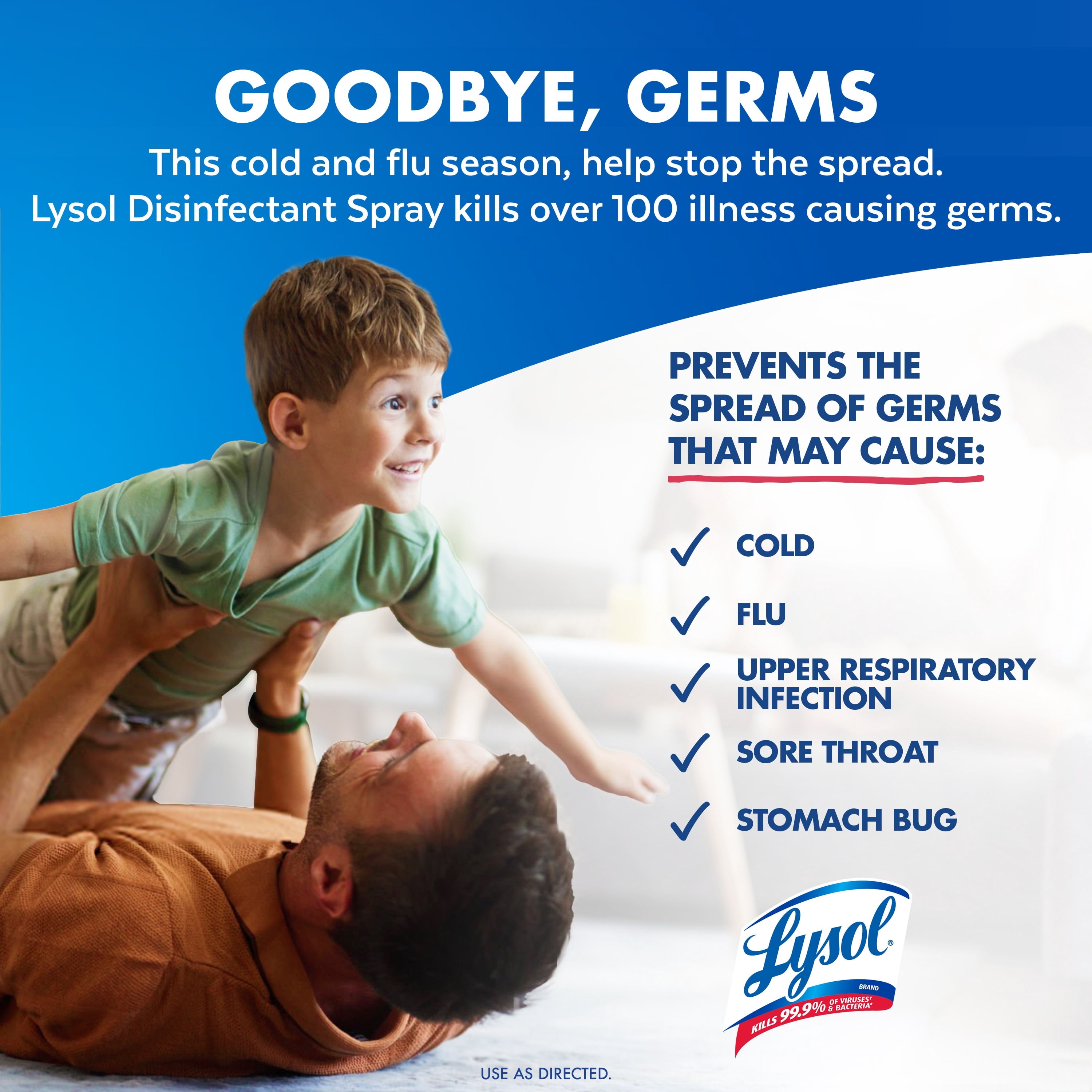 Lysol Disinfectant Spray, Sanitizing and Antibacterial Spray, Deodorizer, Crisp Linen, 19 oz