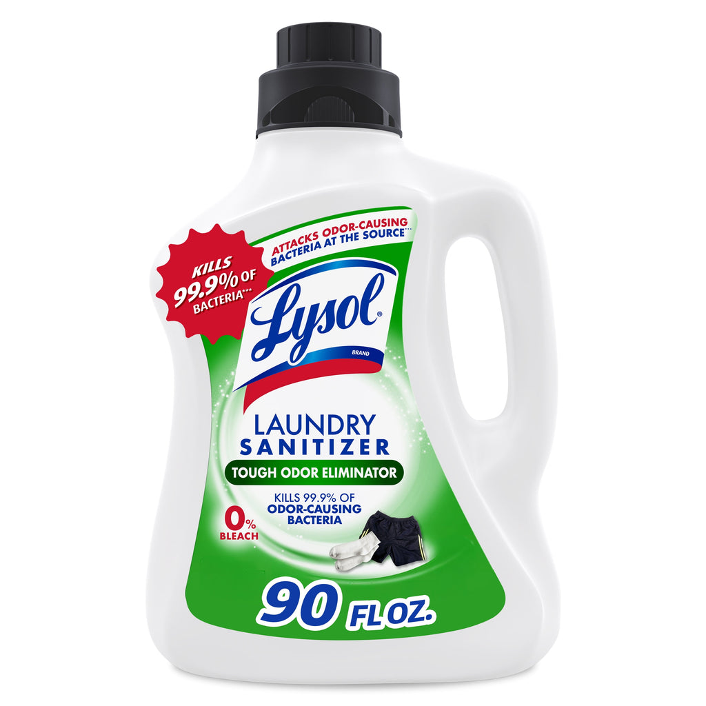 Lysol Tough Odor Eliminator Laundry Sanitizer Additive, 0% Bleach, Eliminates Odor Causing Bacteria, 41 fl oz