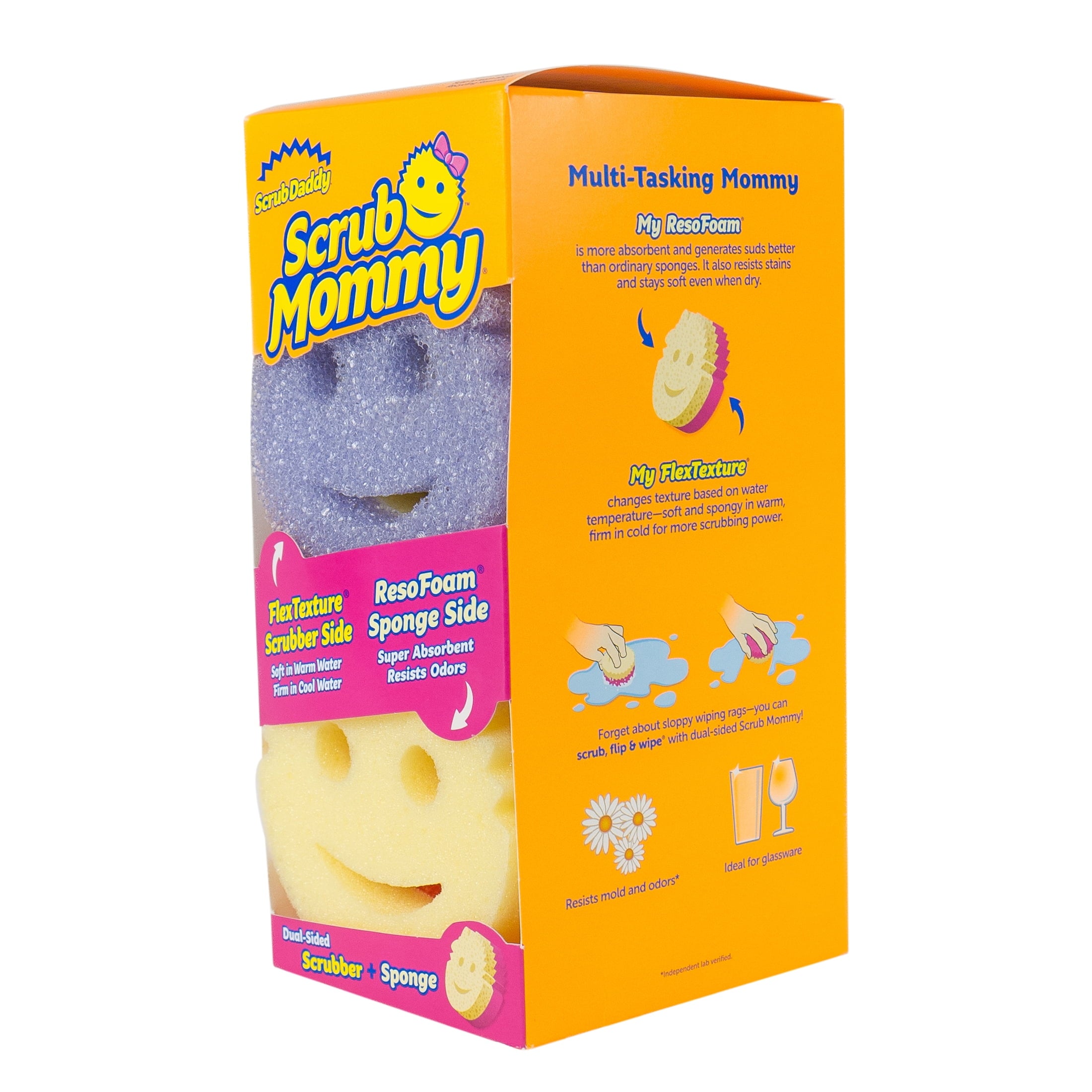 Scrub Daddy Scrub Mommy Non-Scratch Cleaning Sponges, 4 Count
