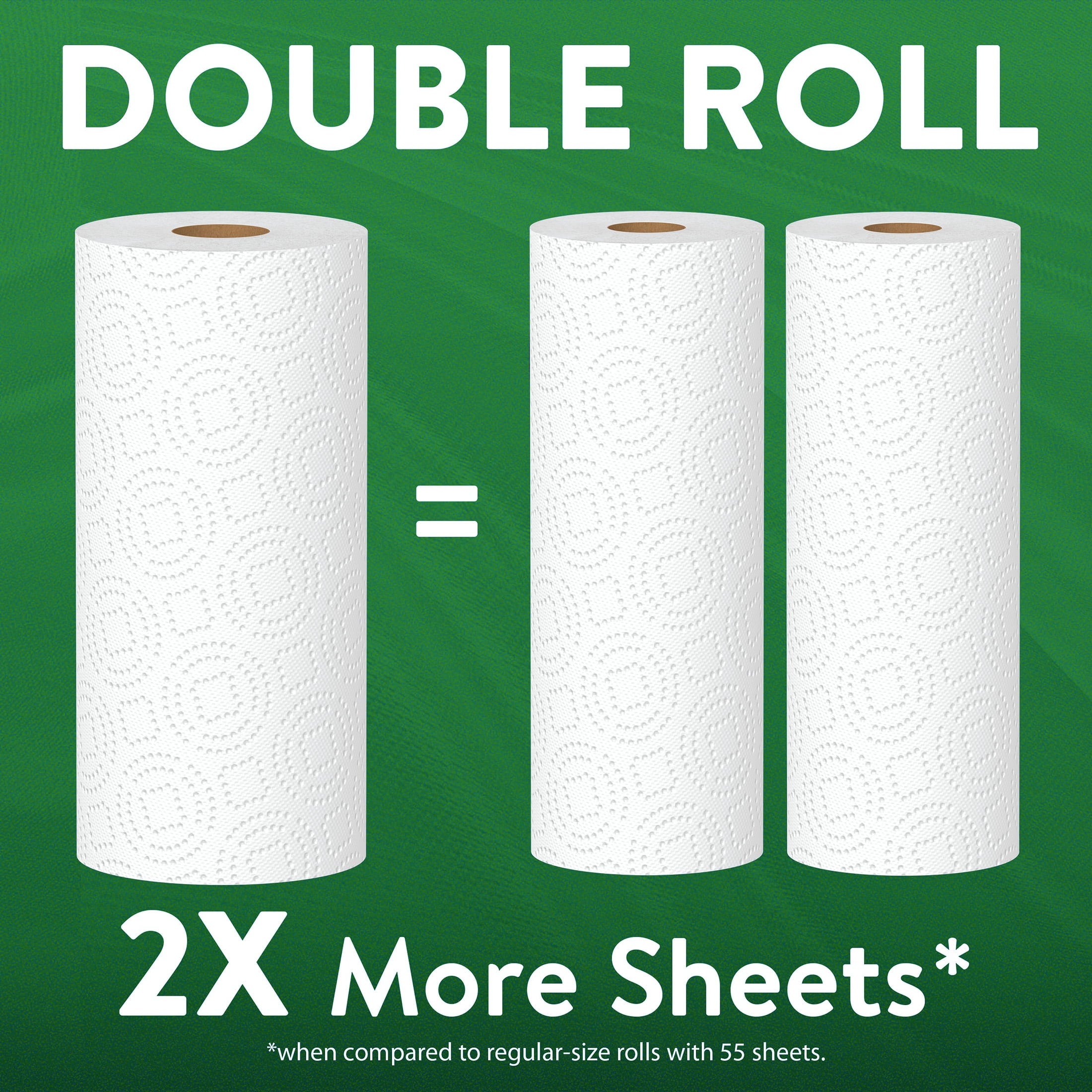 Great Value Ultra Strong Paper Towels, White, 12 Double Rolls, 1320 Sheets