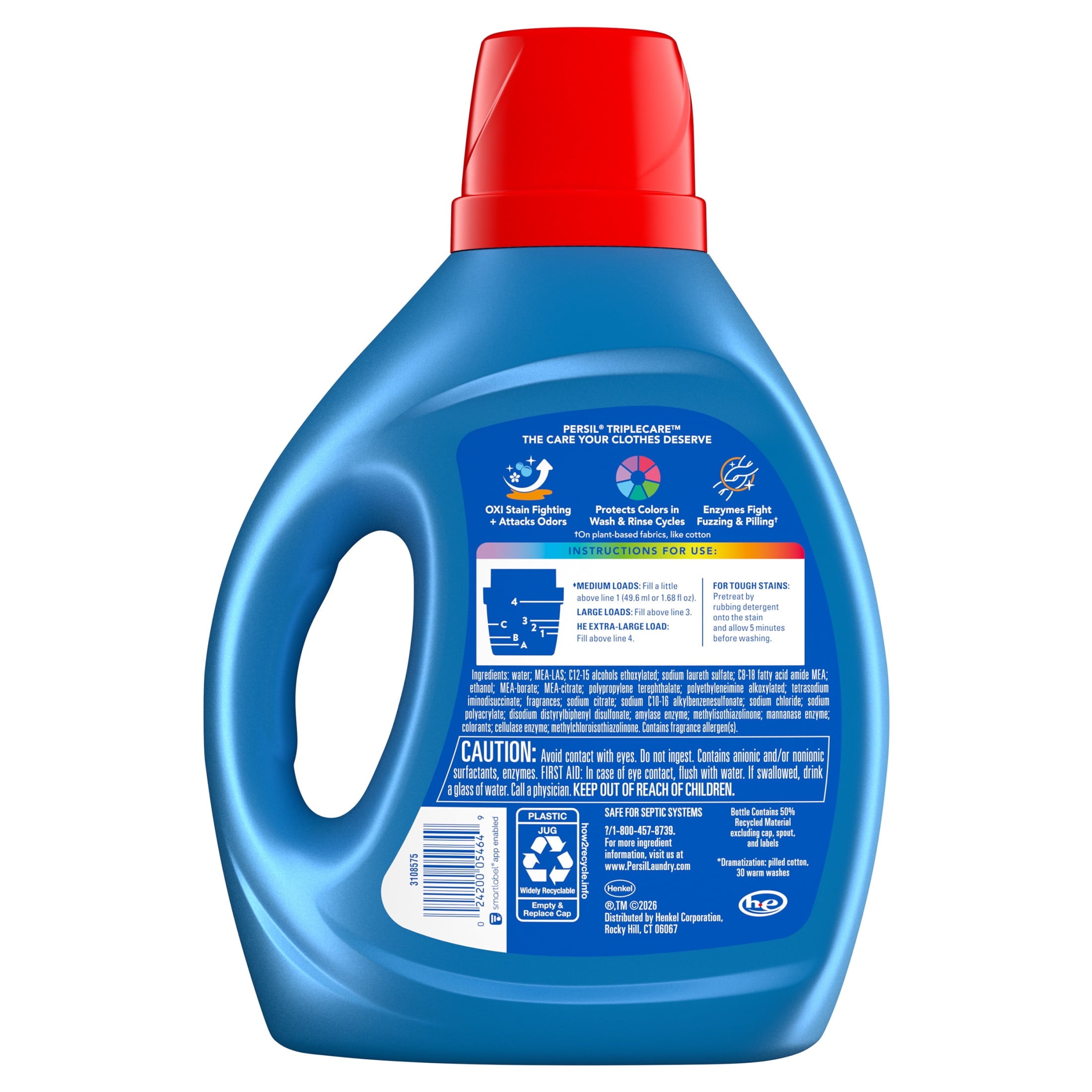 Persil Advanced Clean Oxi+Odor Fighter Liquid Laundry Detergent, 34 fl oz, 20 Loads