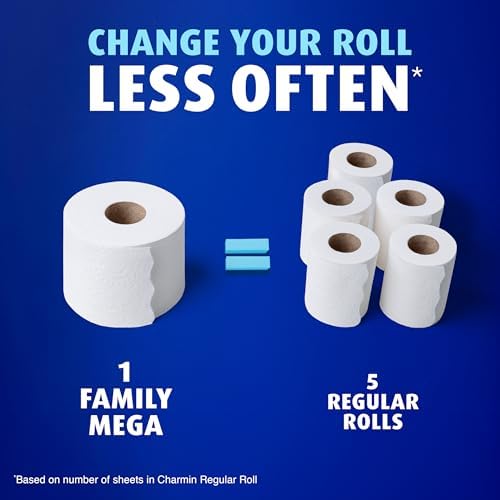 Charmin Ultra Soft Cushiony Touch Toilet Paper, 30 Family Mega = 153 Regular Rolls, 2-Ply, White