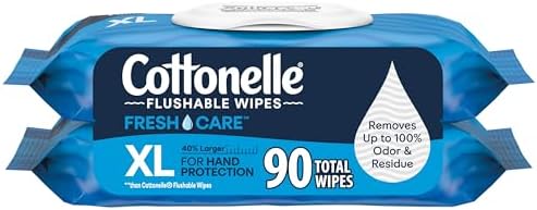 Cottonelle Fresh Feel Flushable Wet Wipes, Adult Wet Wipes, 8 Flip-Top Packs, 42 Wipes Per Pack (336 Total Wipes), Packaging May Vary