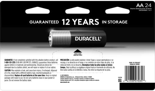 Duracell Coppertop Double AA Batteries with Power Boost Ingredients, 24 Count (Pack of 1) Long-lasting Alkaline Double AA Battery for Household and Office Devices