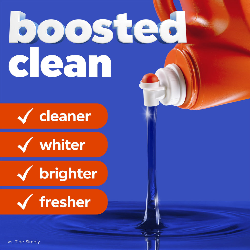 (2 pack) Tide Laundry Detergent Liquid with 6X Boosted Cleaning Power, Original Scent, 125 fl oz, 100 Loads