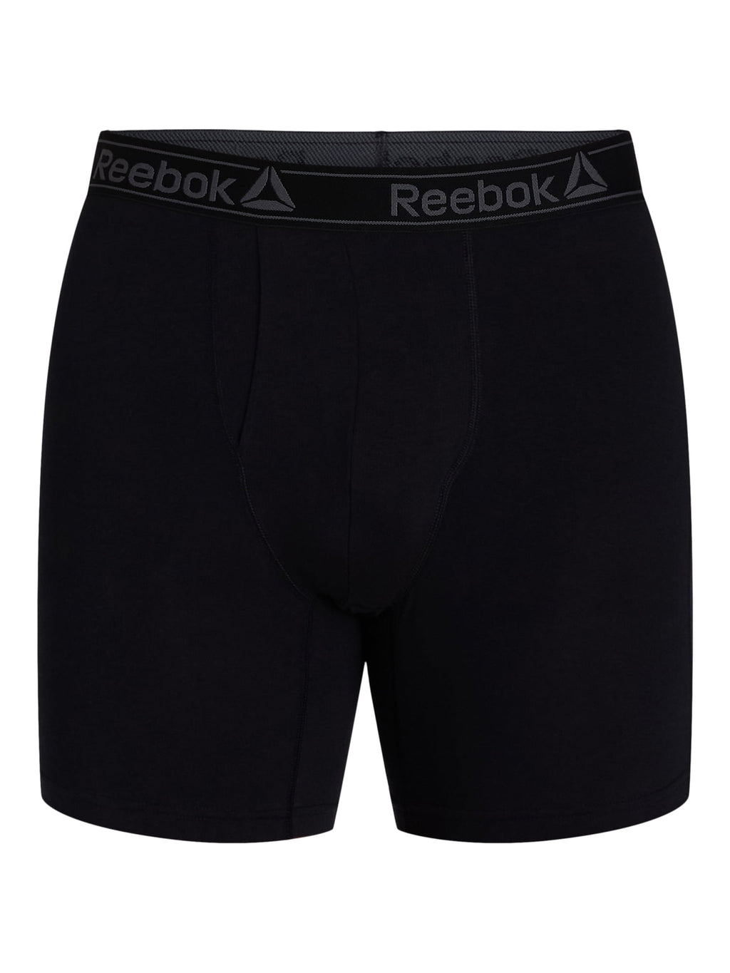 Reebok Men's Underwear Performance Cotton Stretch Regular Leg Boxer Briefs, 6-Pack
