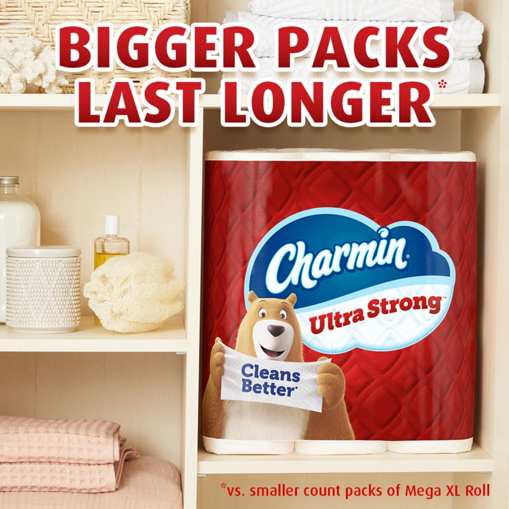 Charmin Ultra Strong Toilet Paper 24 Mega XL Rolls, 330 Sheets Per Roll