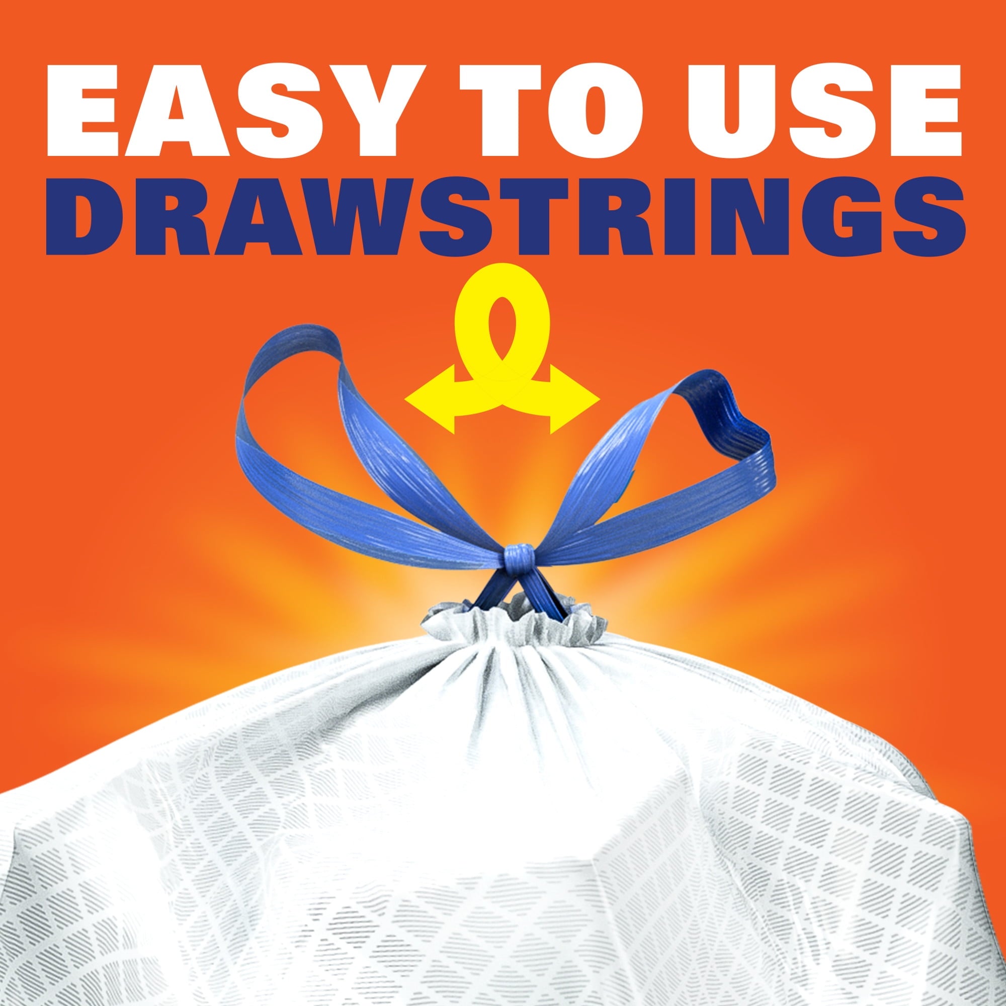 Hefty Ultra Strong 13 Gallon Trash Bags, Tall Kitchen Trash Bags, White, Fabuloso Lavender Scent, 120 Bags