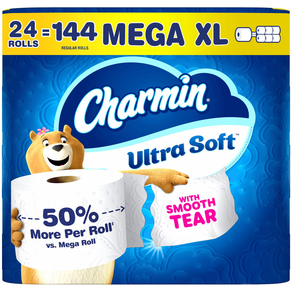 Charmin Toilet Paper Ultra Soft, 24 Mega XL Rolls