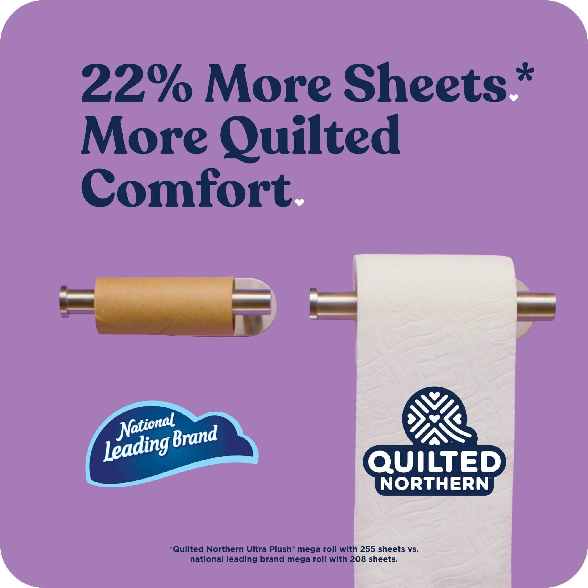 Quilted Northern Ultra Plush 3-Ply Toilet Paper, 12 Mega Rolls, 255 Sheets per Roll