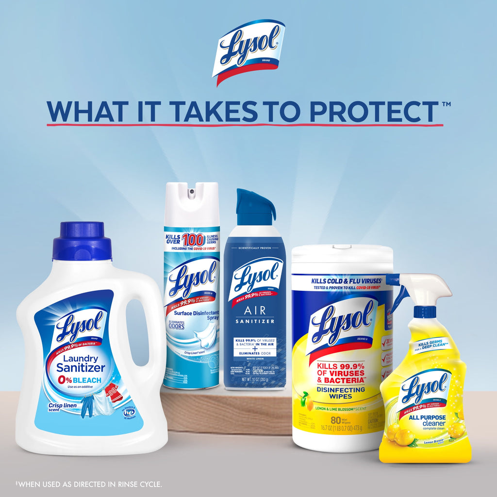Lysol Tough Odor Eliminator Laundry Sanitizer Additive, 0% Bleach, Eliminates Odor Causing Bacteria, 41 fl oz