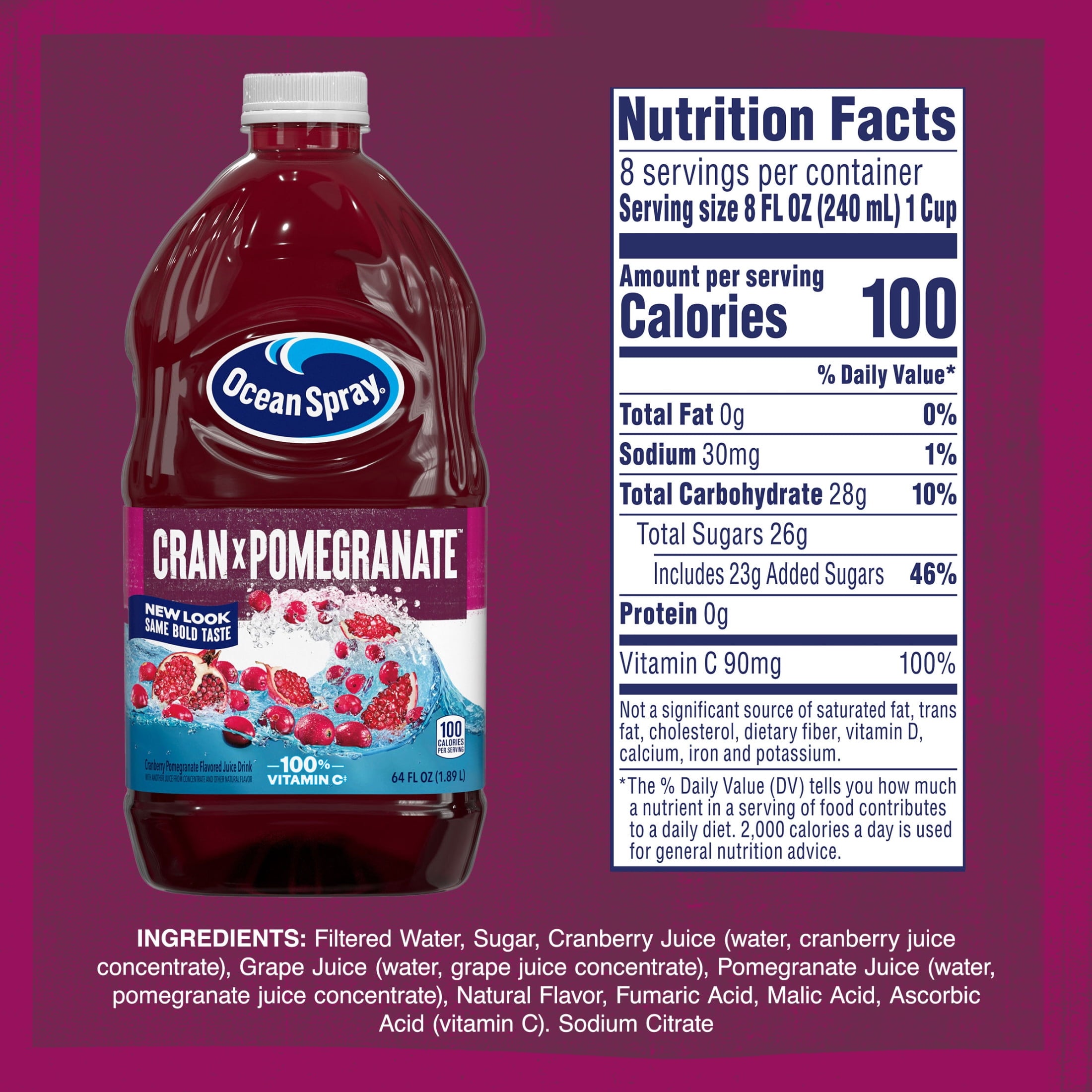 Ocean Spray® Cran-Pomegranate™ Cranberry Pomegranate Juice Drink, 64 fl oz Bottle