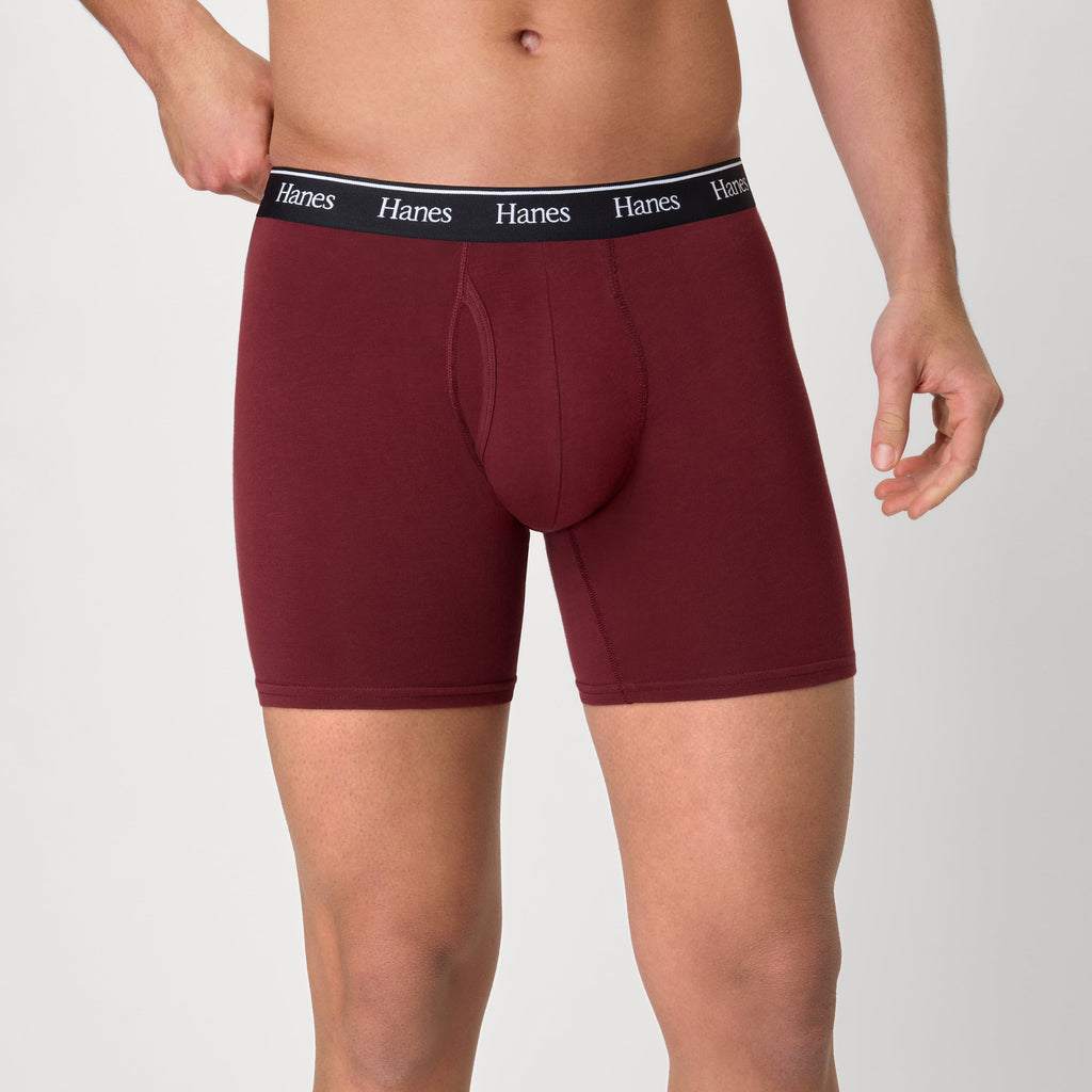 Underwear Boxer Briefs Pack, 3-Pack,Cotton-Stretch Moisture-Wicking Underwear for Men