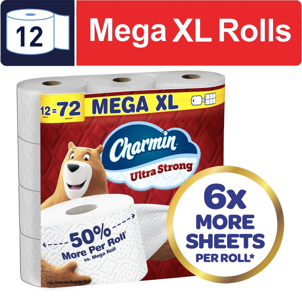 Charmin Ultra Strong Toilet Paper 24 Mega XL Rolls, 330 Sheets Per Roll