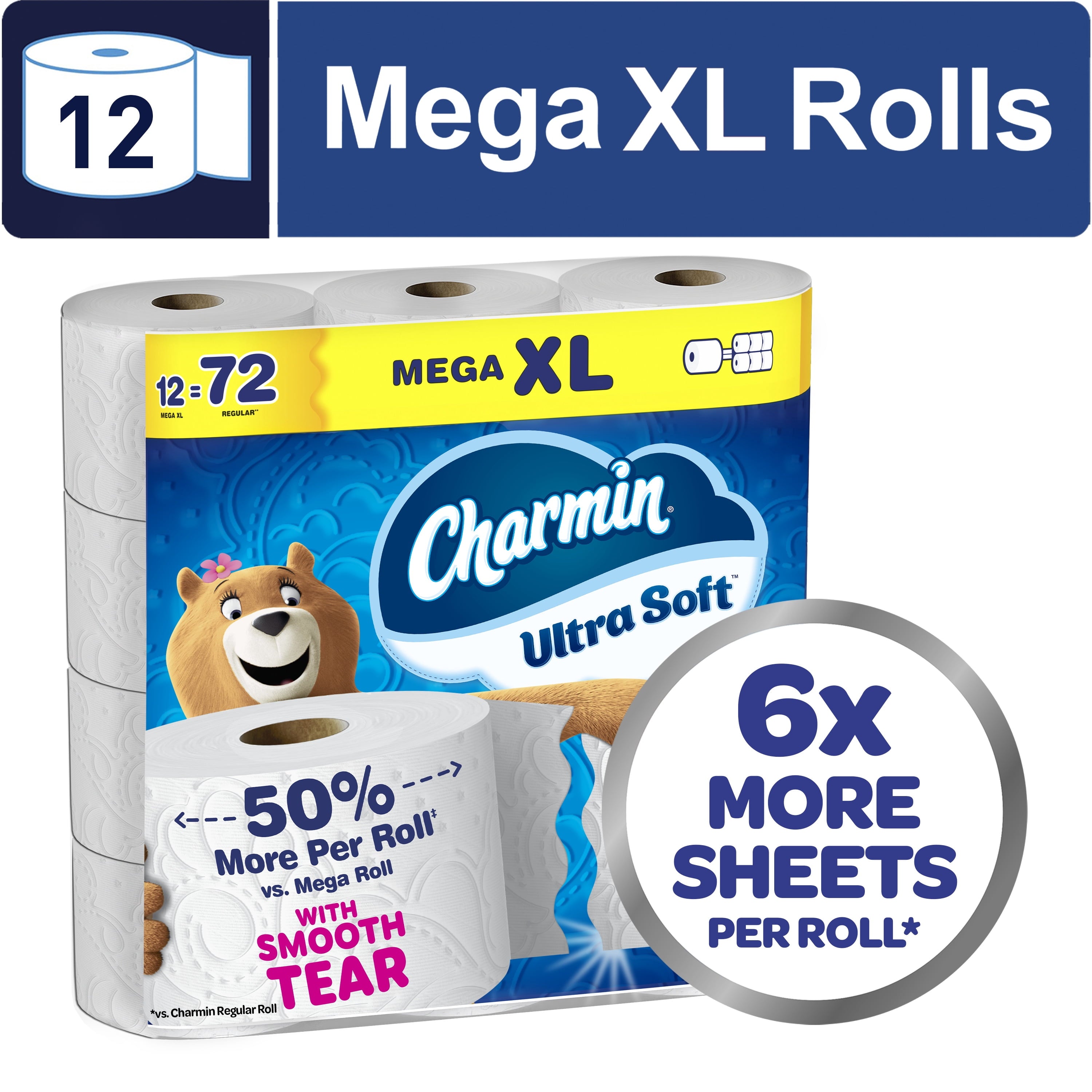 Charmin Toilet Paper Ultra Soft, 24 Mega XL Rolls