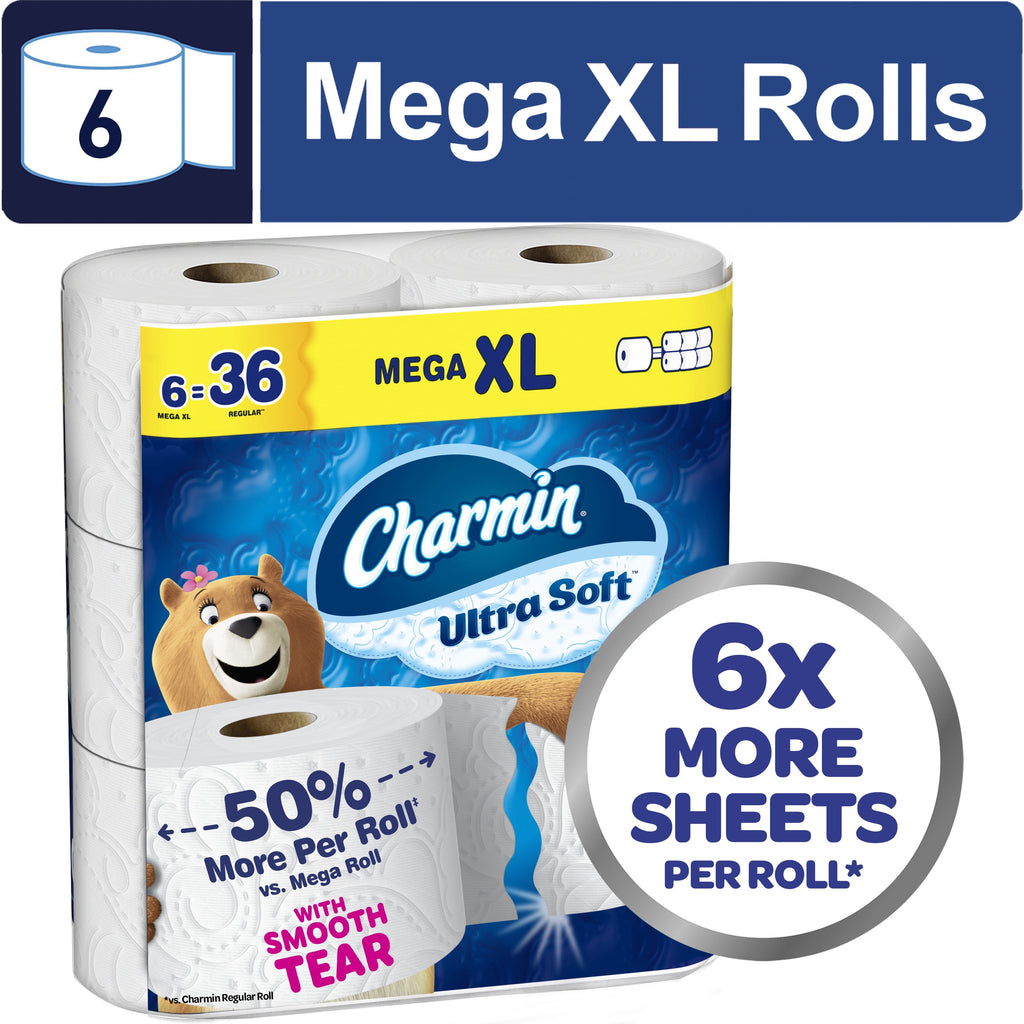 Charmin Toilet Paper Ultra Soft, 24 Mega XL Rolls