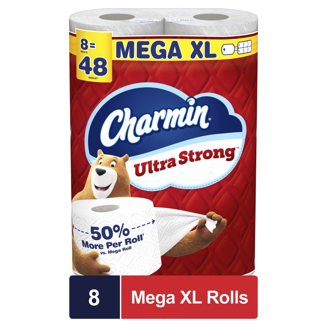 Charmin Ultra Strong Toilet Paper 24 Mega XL Rolls, 330 Sheets Per Roll