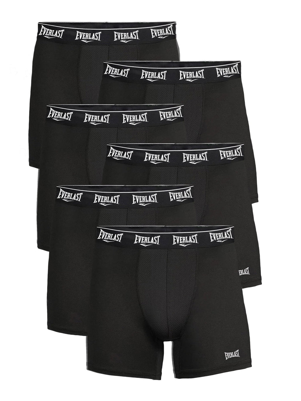 Everlast Mens Boxer Briefs Breathable Cotton Underwear Pack, 6-Pack