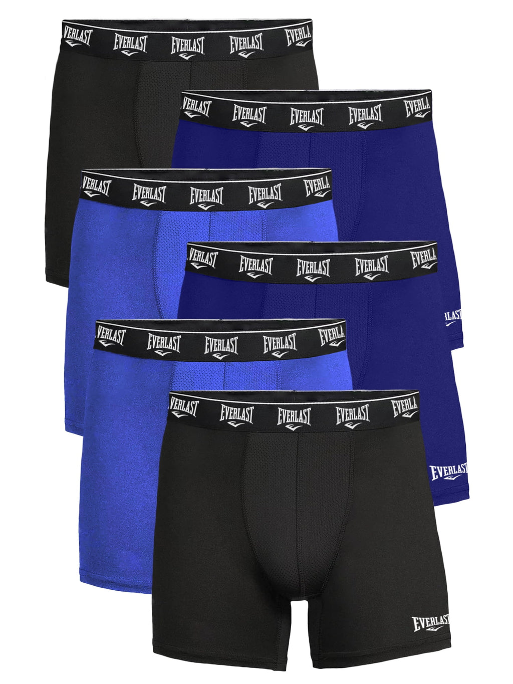 Everlast Mens Boxer Briefs Breathable Cotton Underwear Pack, 6-Pack