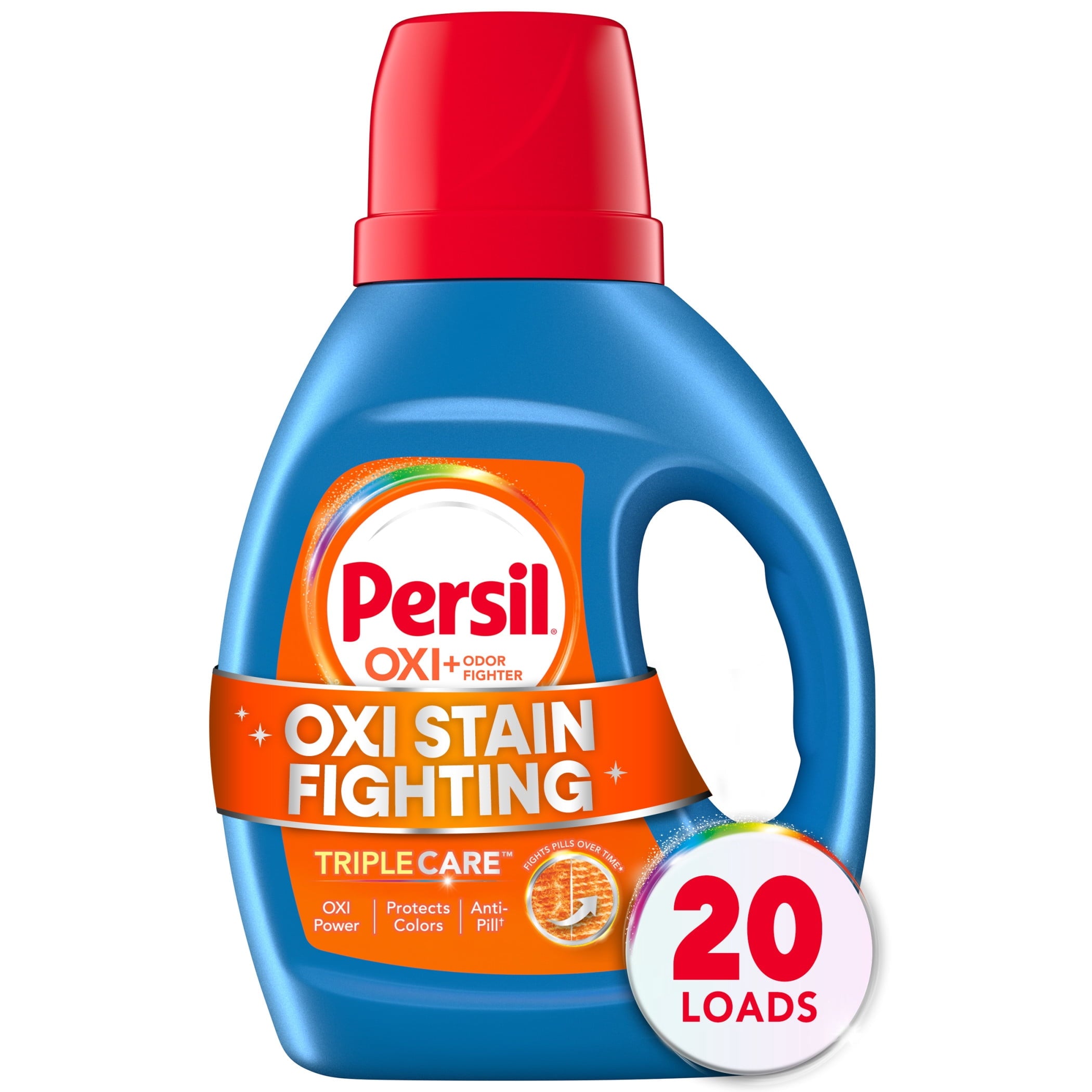 Persil Advanced Clean Oxi+Odor Fighter Liquid Laundry Detergent, 34 fl oz, 20 Loads