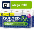 Quilted Northern Ultra Soft & Strong 2-Ply Toilet Paper, 12 Mega Rolls, 255 Sheets Per Roll