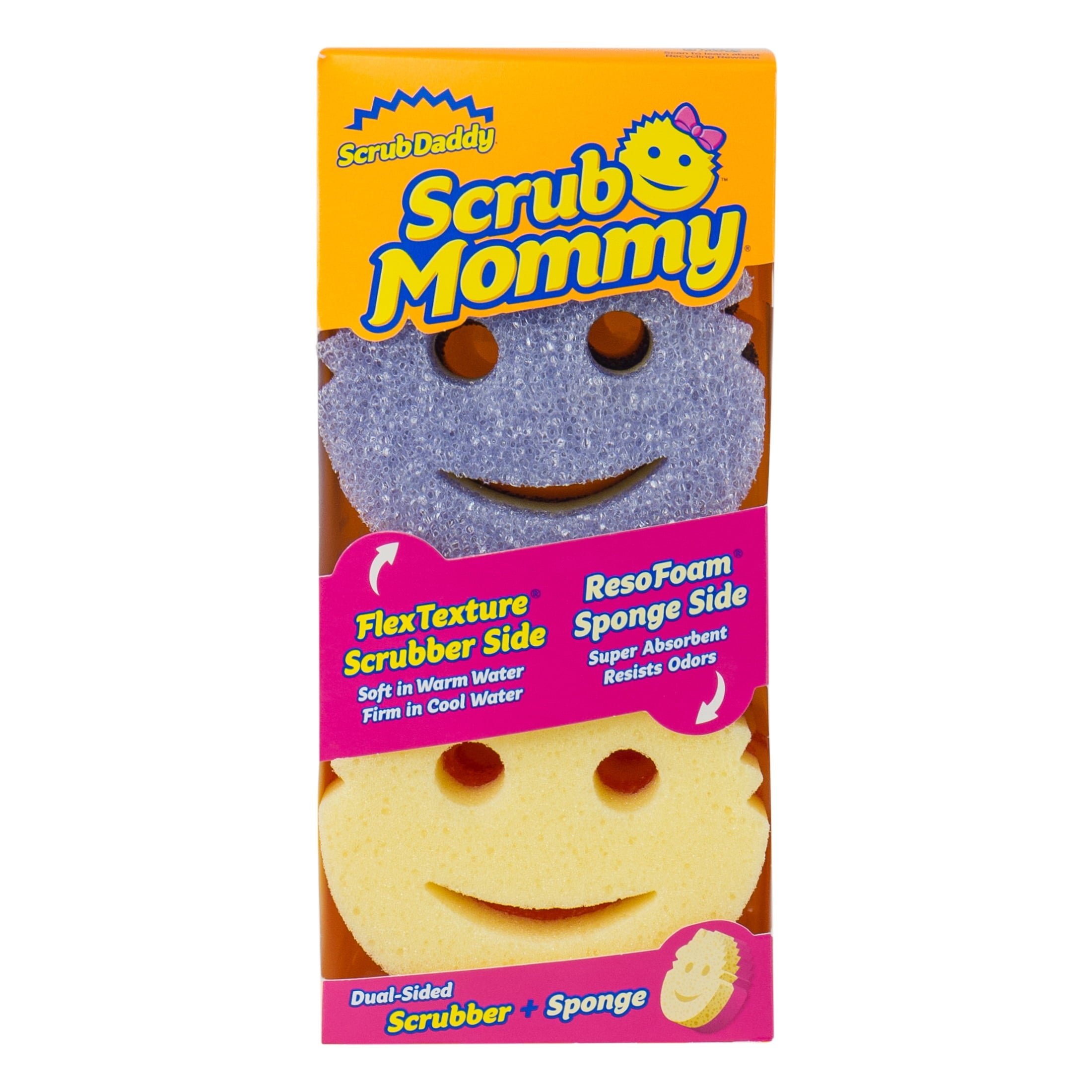 Scrub Daddy Scrub Mommy Non-Scratch Cleaning Sponges, 4 Count