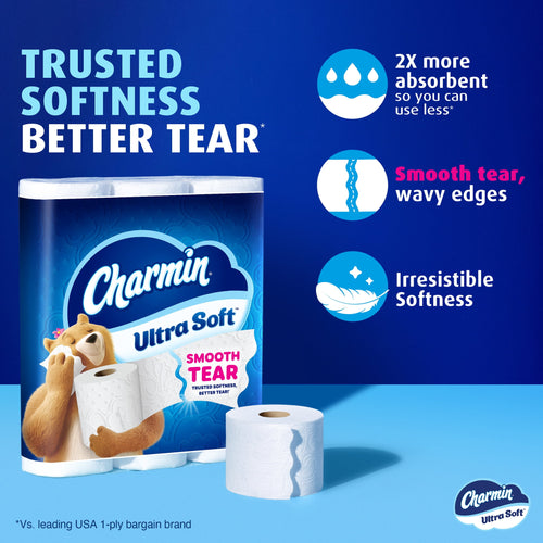 Charmin Toilet Paper Ultra Soft, 24 Mega XL Rolls