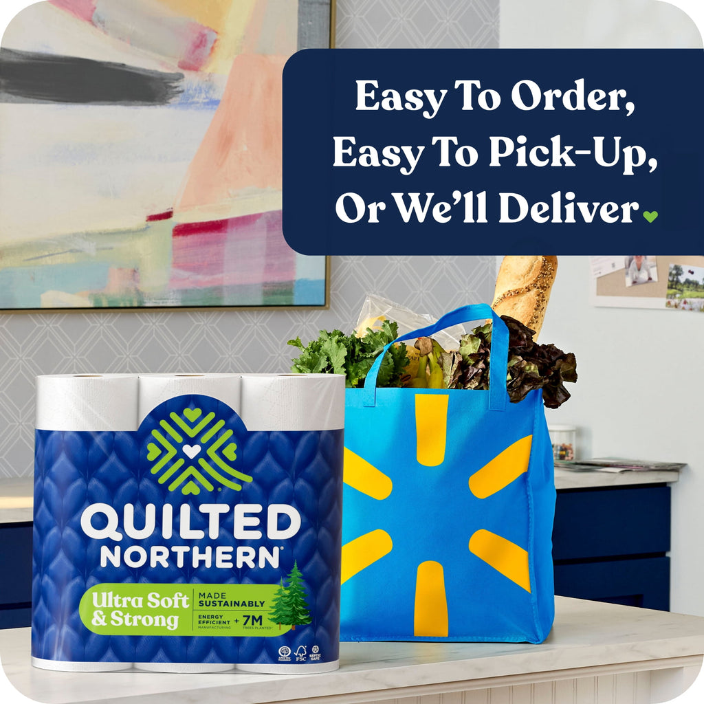 Quilted Northern Ultra Soft & Strong 2-Ply Toilet Paper, 12 Mega Rolls, 255 Sheets Per Roll