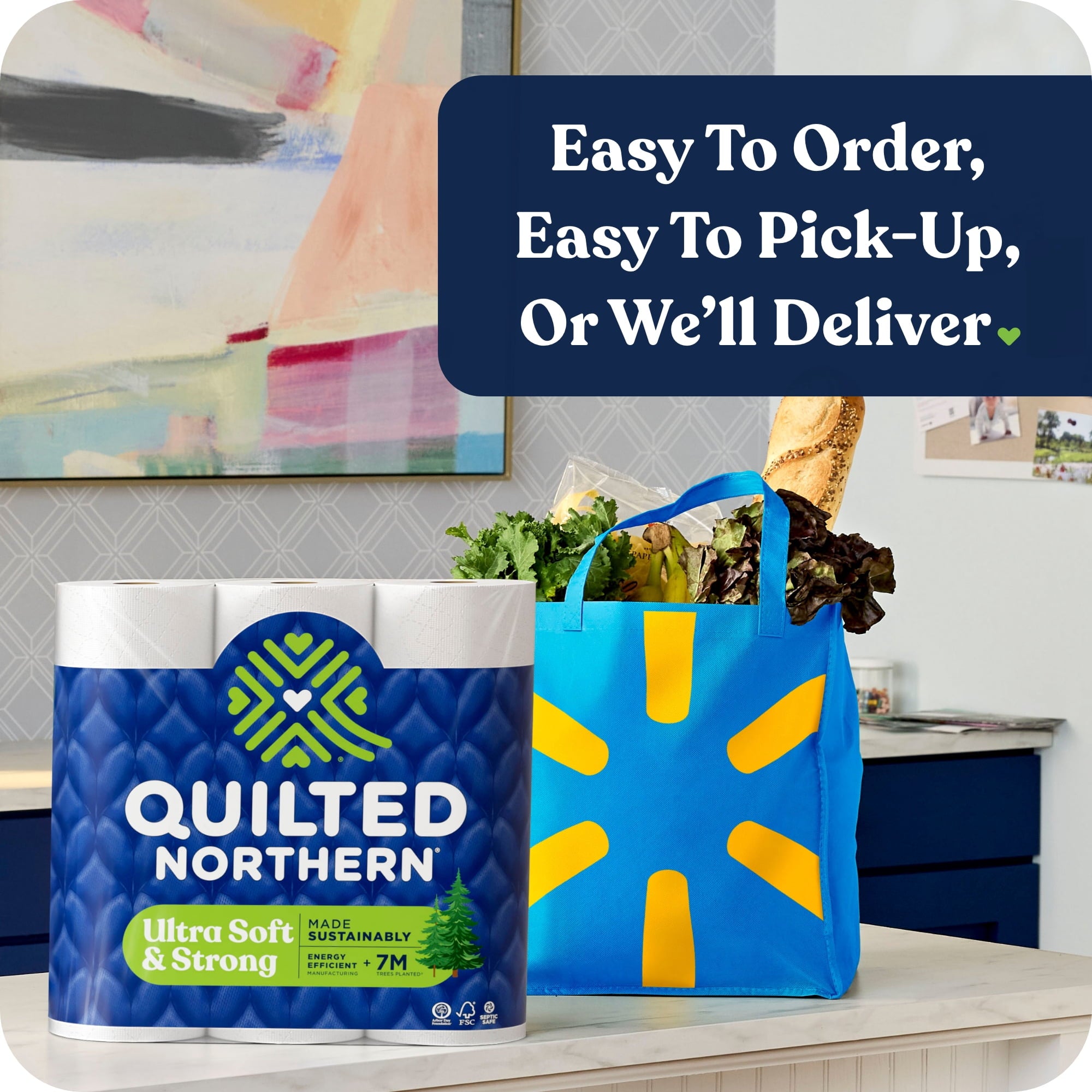 Quilted Northern Ultra Soft & Strong 2-Ply Toilet Paper, 12 Mega Rolls, 255 Sheets Per Roll