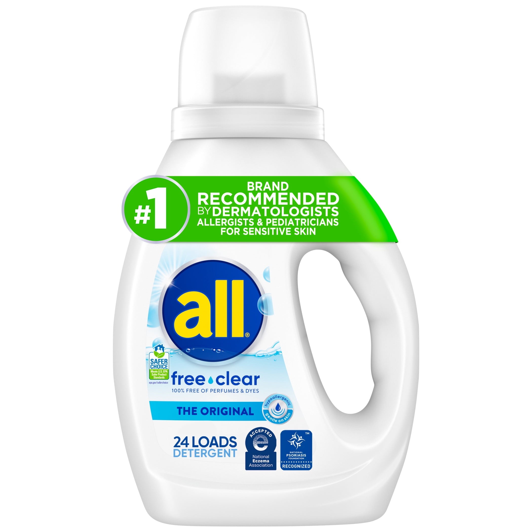 all Free Clear Liquid Laundry Detergent, 30 oz, 24 Loads