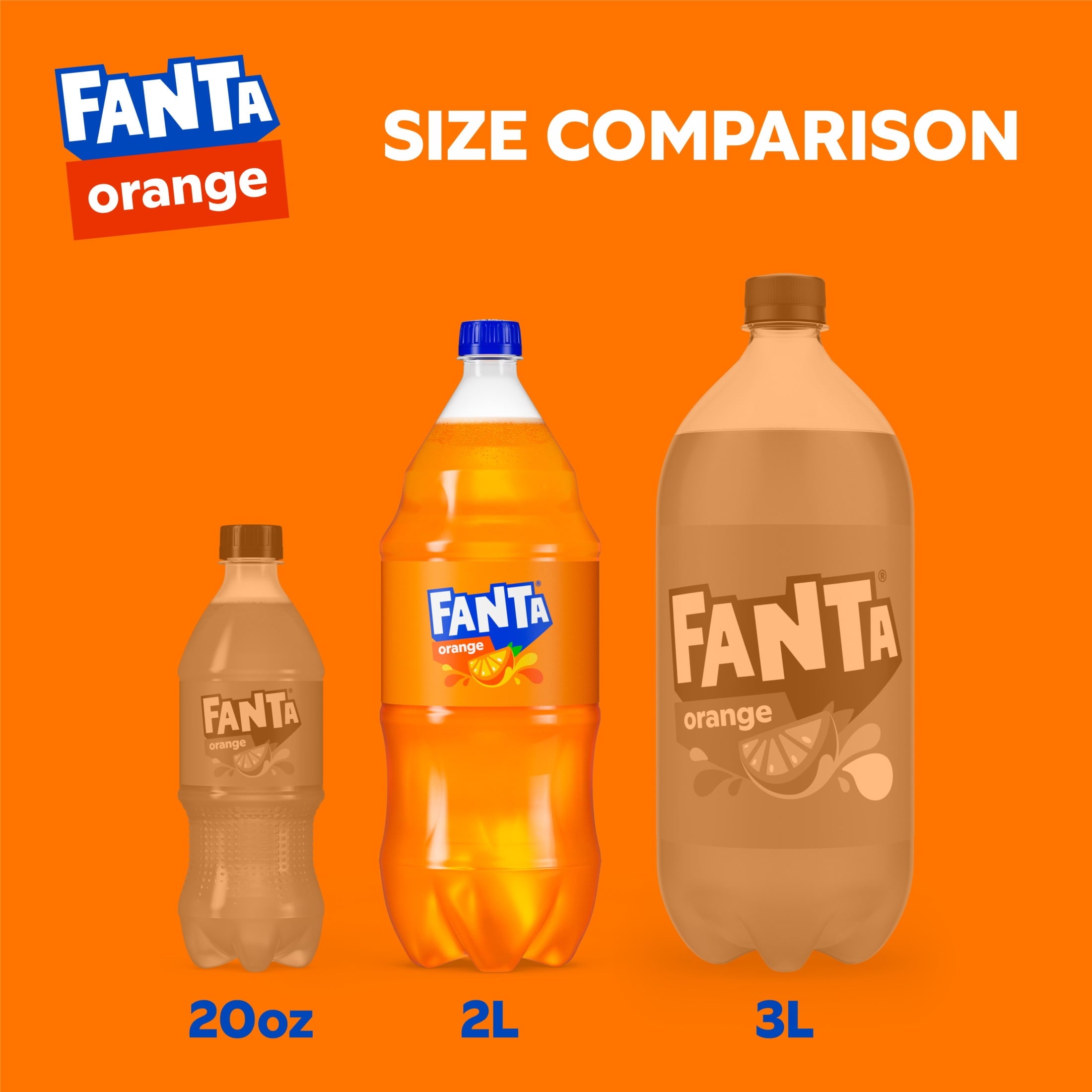 Fanta Orange Soda Pop Bottle, 2 Liter