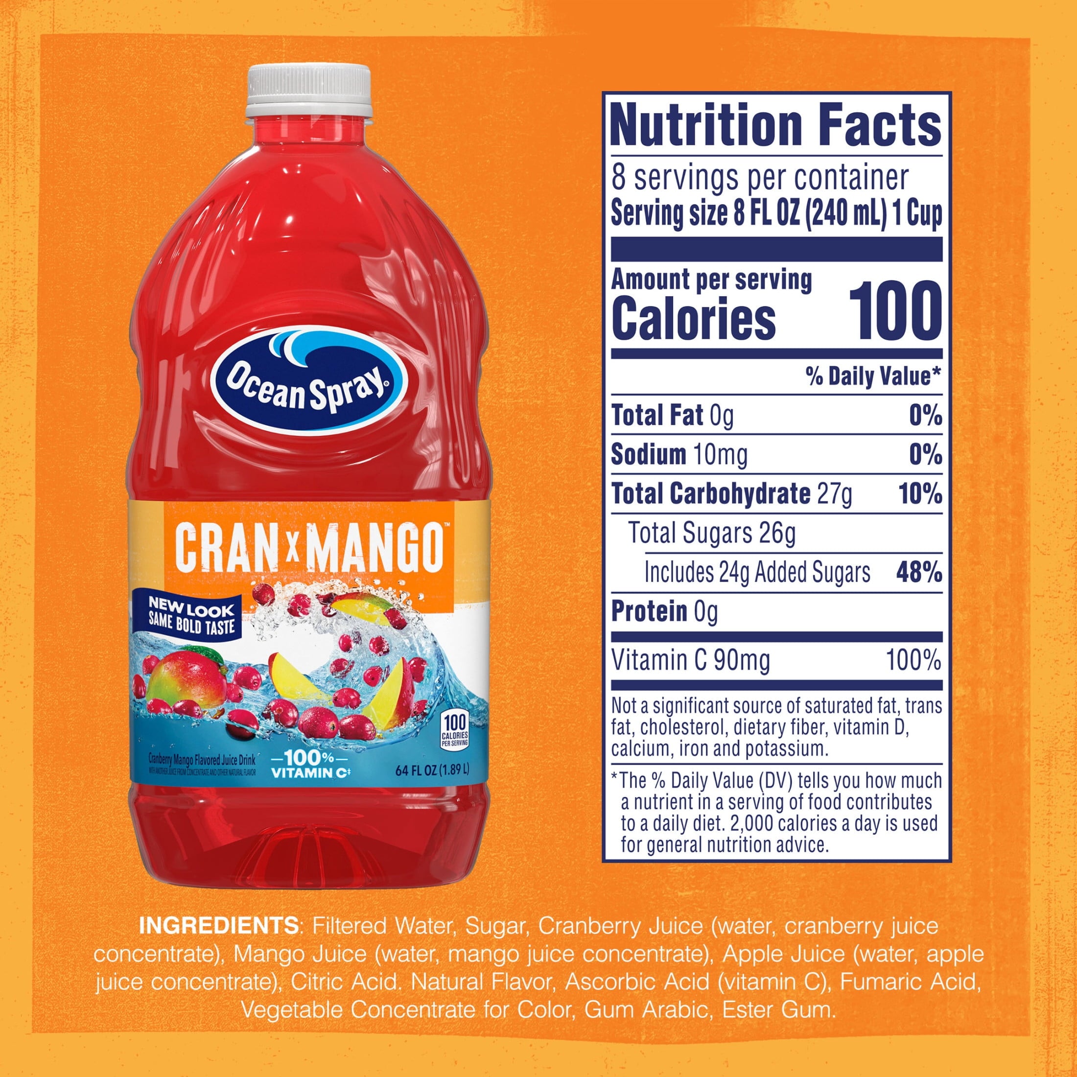 Ocean Spray® Cran-Mango™ Cranberry Mango Juice Drink, 64 fl oz Bottle