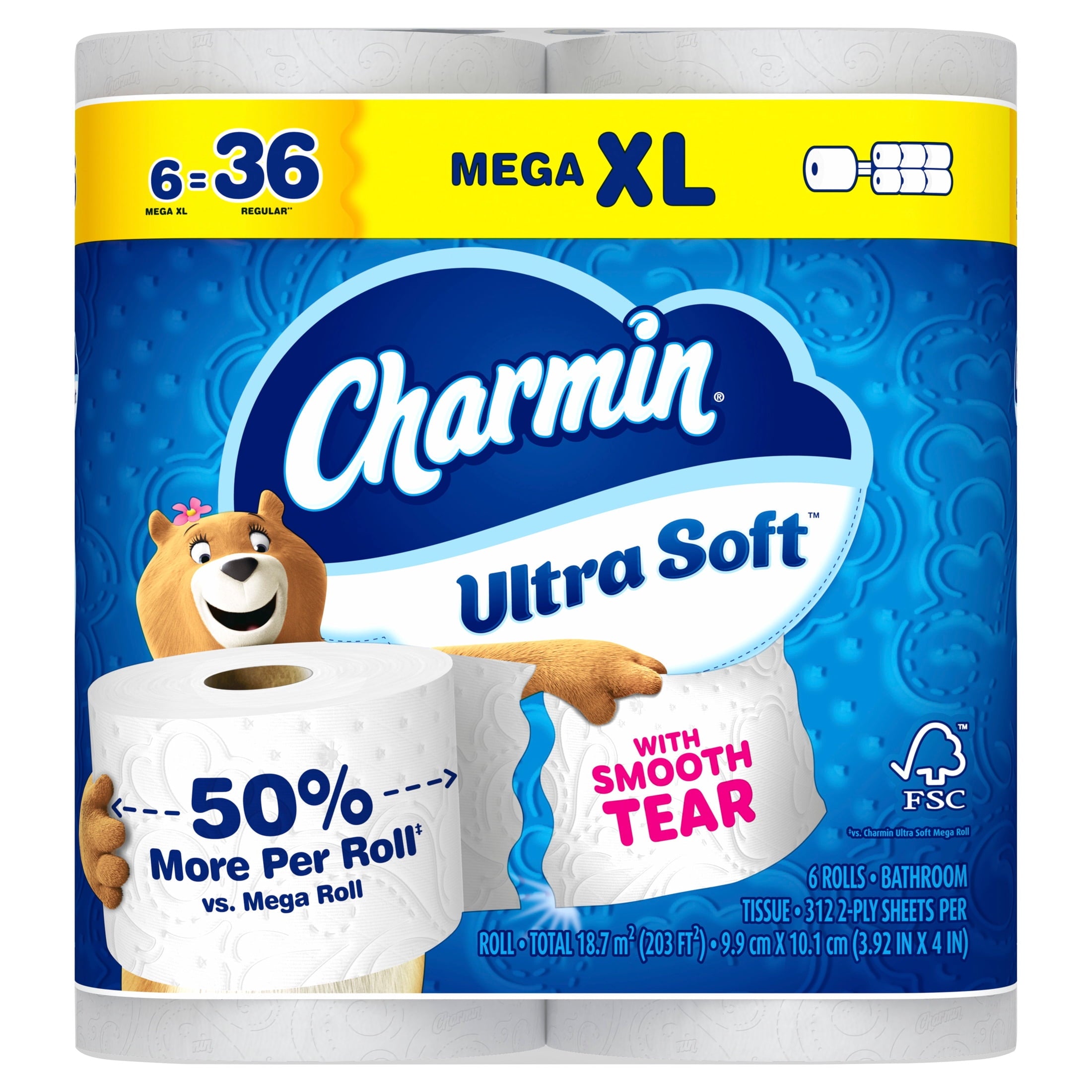 Charmin Toilet Paper Ultra Soft, 24 Mega XL Rolls