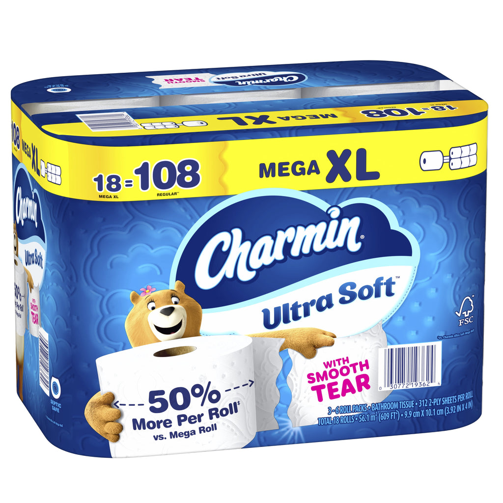 Charmin Toilet Paper Ultra Soft, 24 Mega XL Rolls