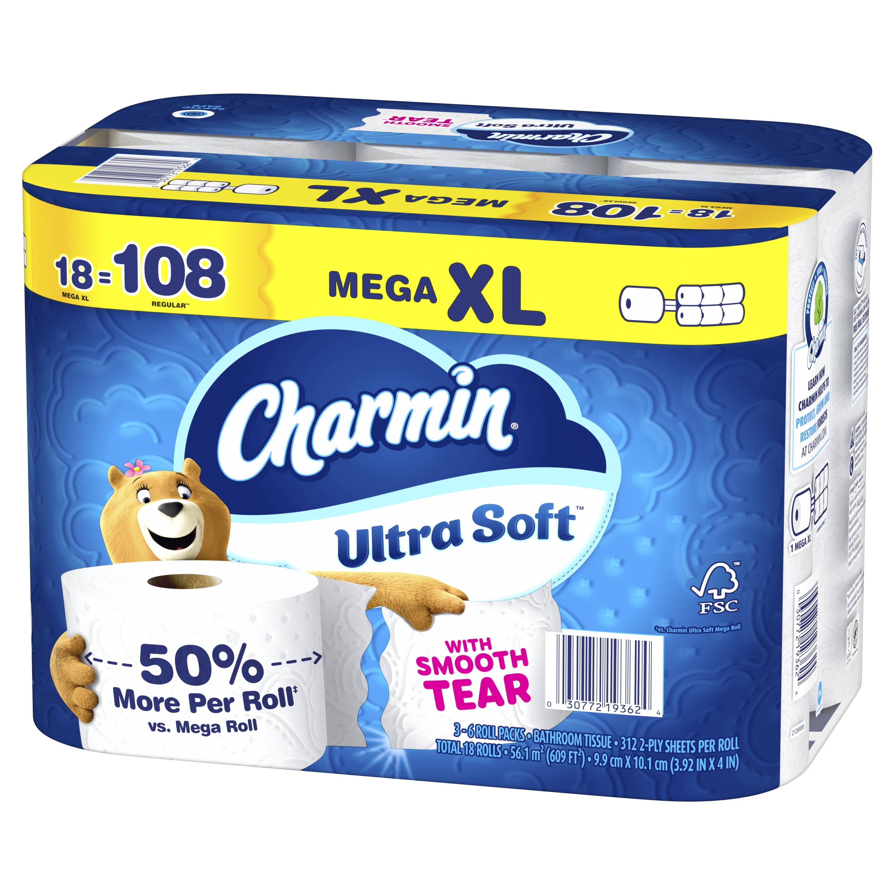 Charmin Toilet Paper Ultra Soft, 24 Mega XL Rolls