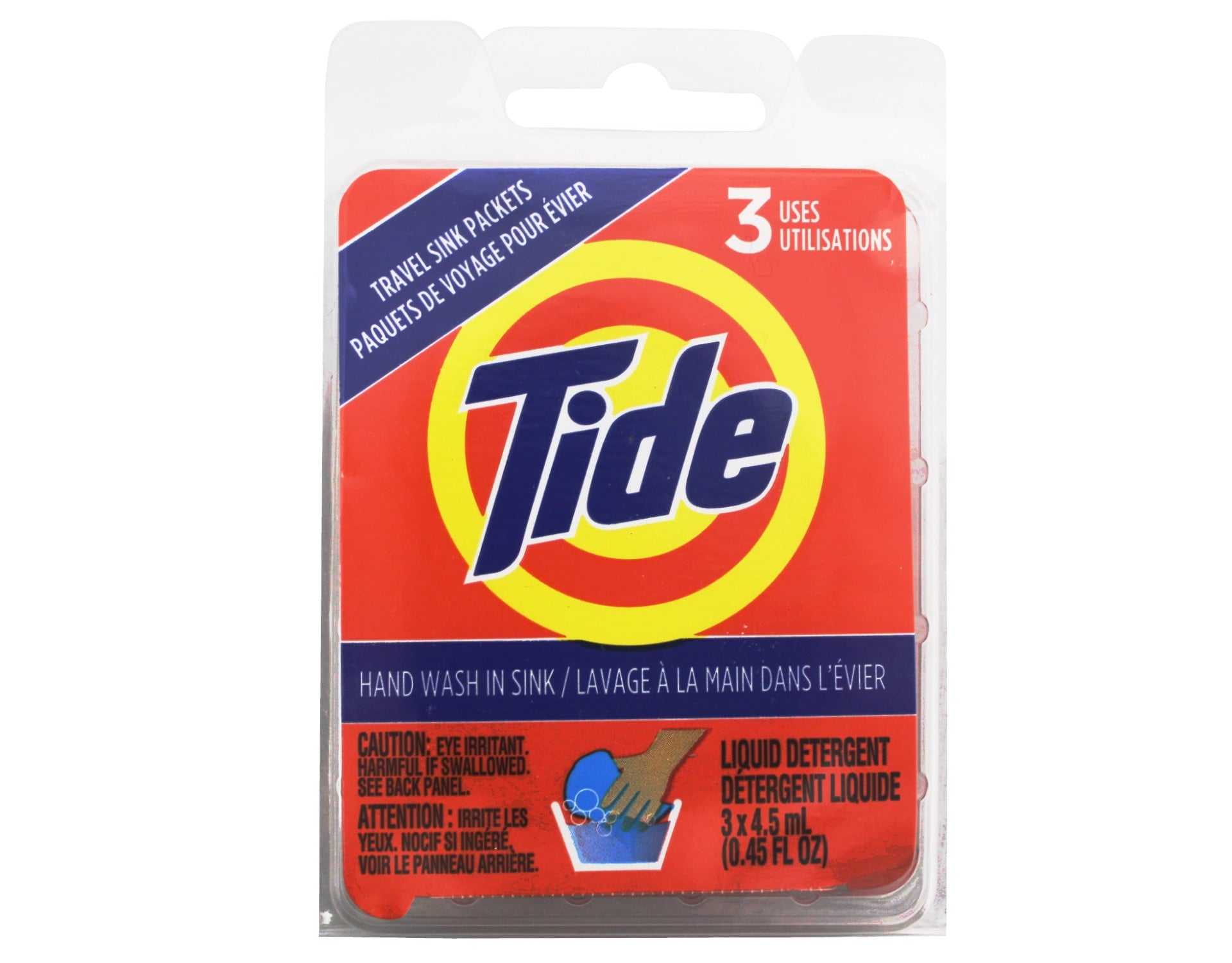 2 Pack - Tide Liquid Travel Sink Packets, (3 x 4.5 fl oz) 3-Count
