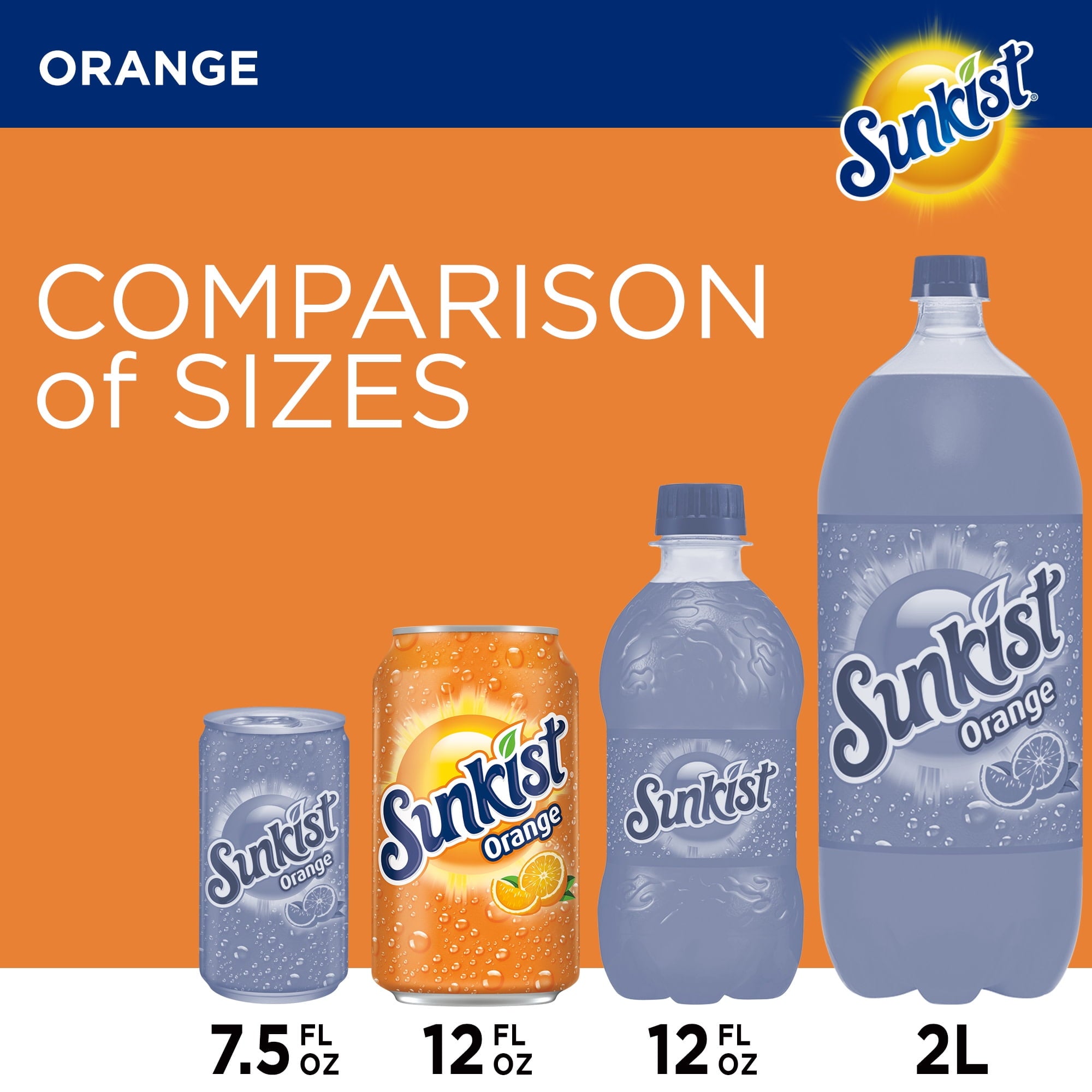 Sunkist Orange Soda Pop, 12 fl oz, 12 Pack Cans