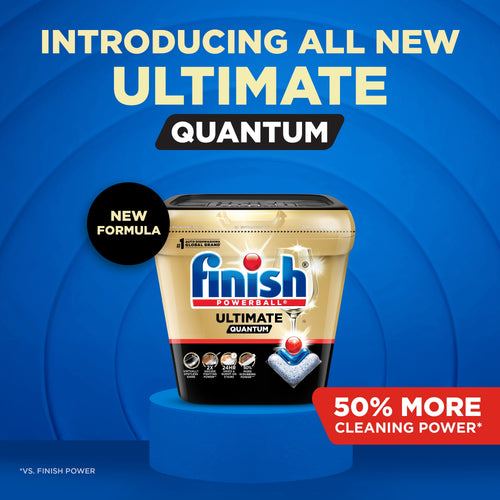 Finish Ultimate Quantum Dishwasher Pods, Dishwasher Detergent Dish Soap, 50% More Cleaning Power, 38 Tabs